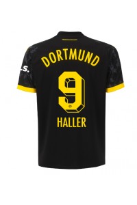 Borussia Dortmund Sebastien Haller #9 Jalkapallovaatteet Vieraspaita 2023-24 Lyhythihainen
